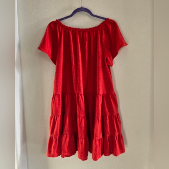 Max studio boho style dark orange mini dress size large - Picture 2 of 3